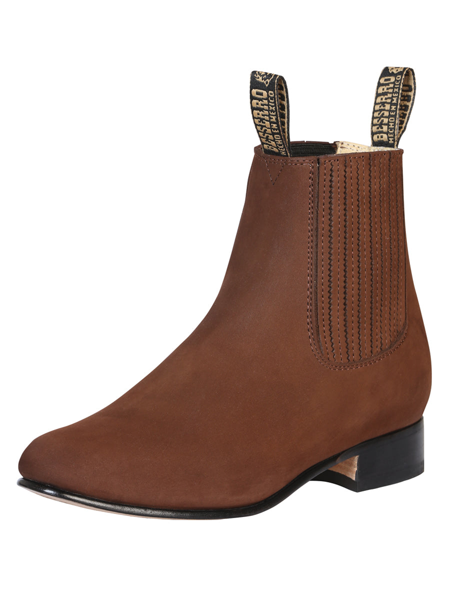 El Besserro Charro Boot Nobuck Camel