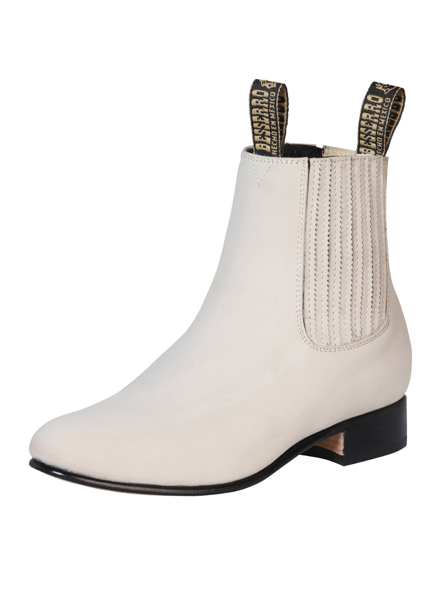 El Besserro Charro Boot Nobuck Bone
