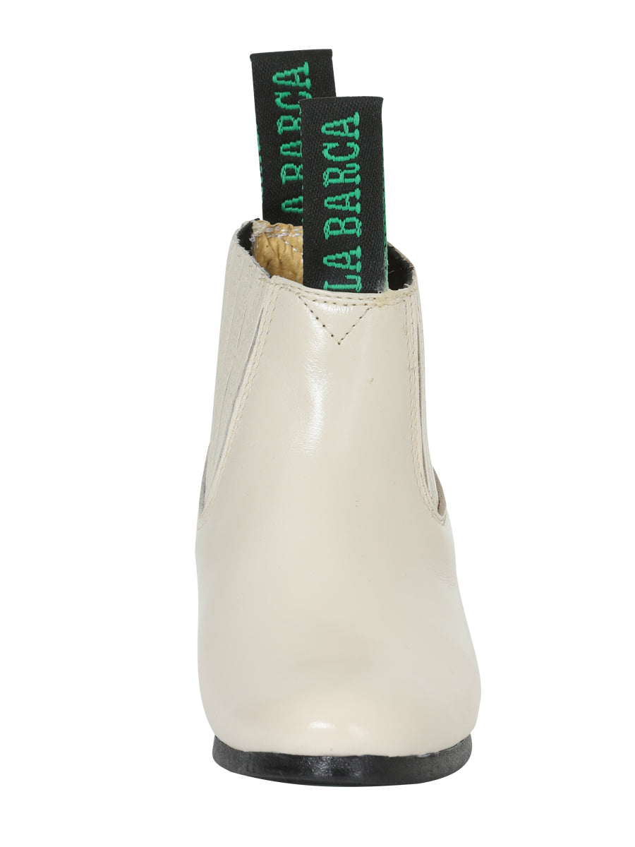 La Barca Leather Ankle Boot - Bone