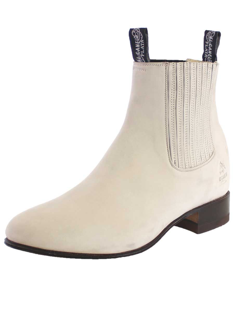 Canelo Charro Boot Suede In Bone