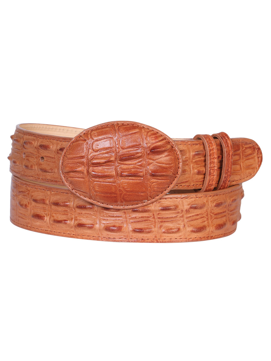 Cowboy Belt El Senor de los Cielos Imitation alligator Cognac