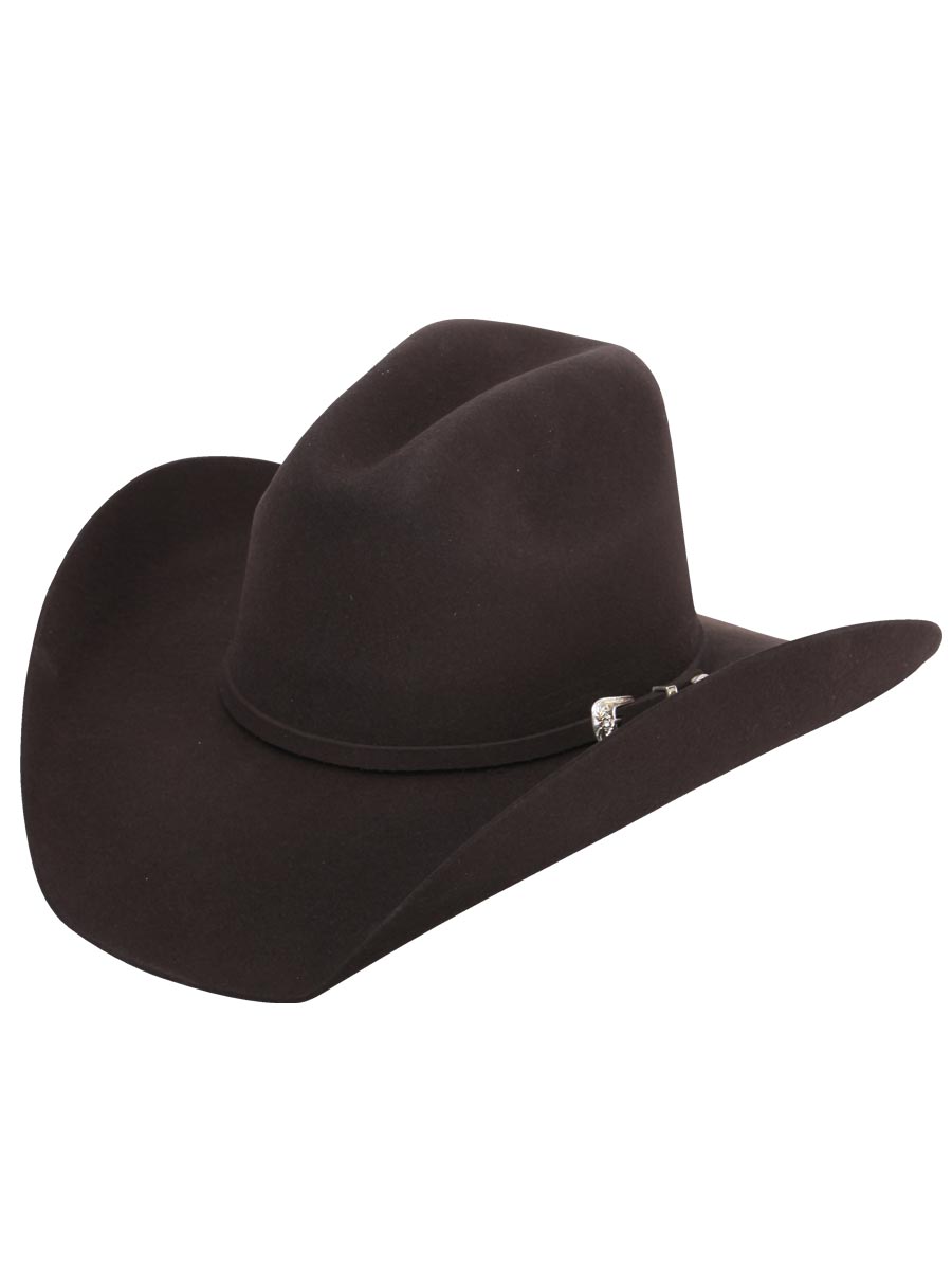 Sombrero Western de fieltro 50x marrón oscuro