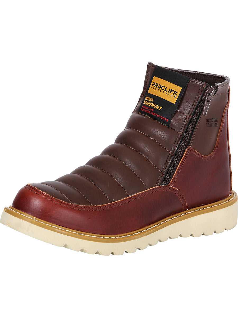 Procliff Pull Up Work Boot Wine