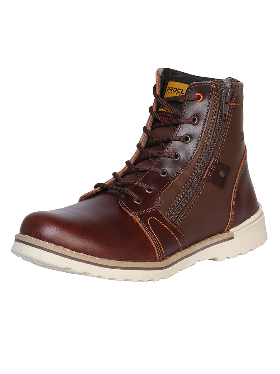 Procliff Protection Pull Up Work Boot Wine
