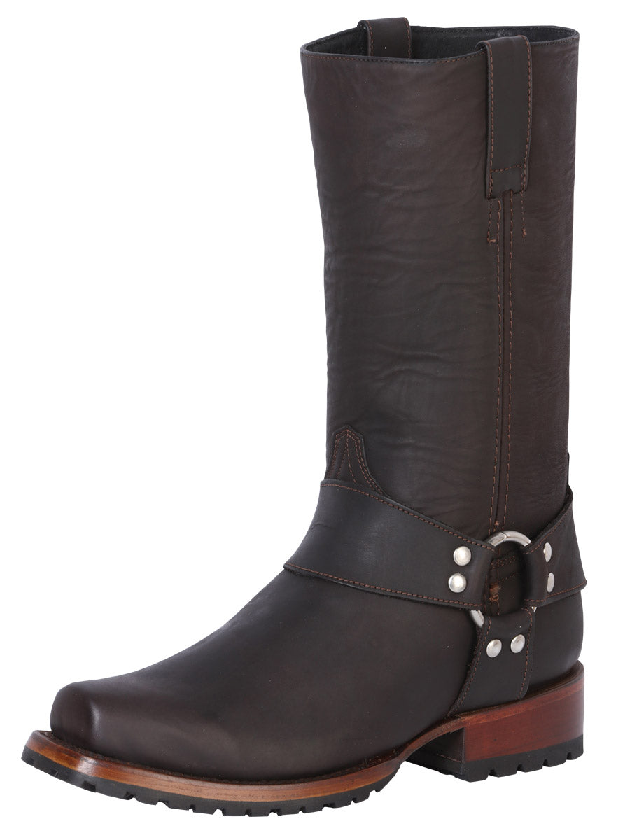 Bota de motociclista - Marrón oscuro loco