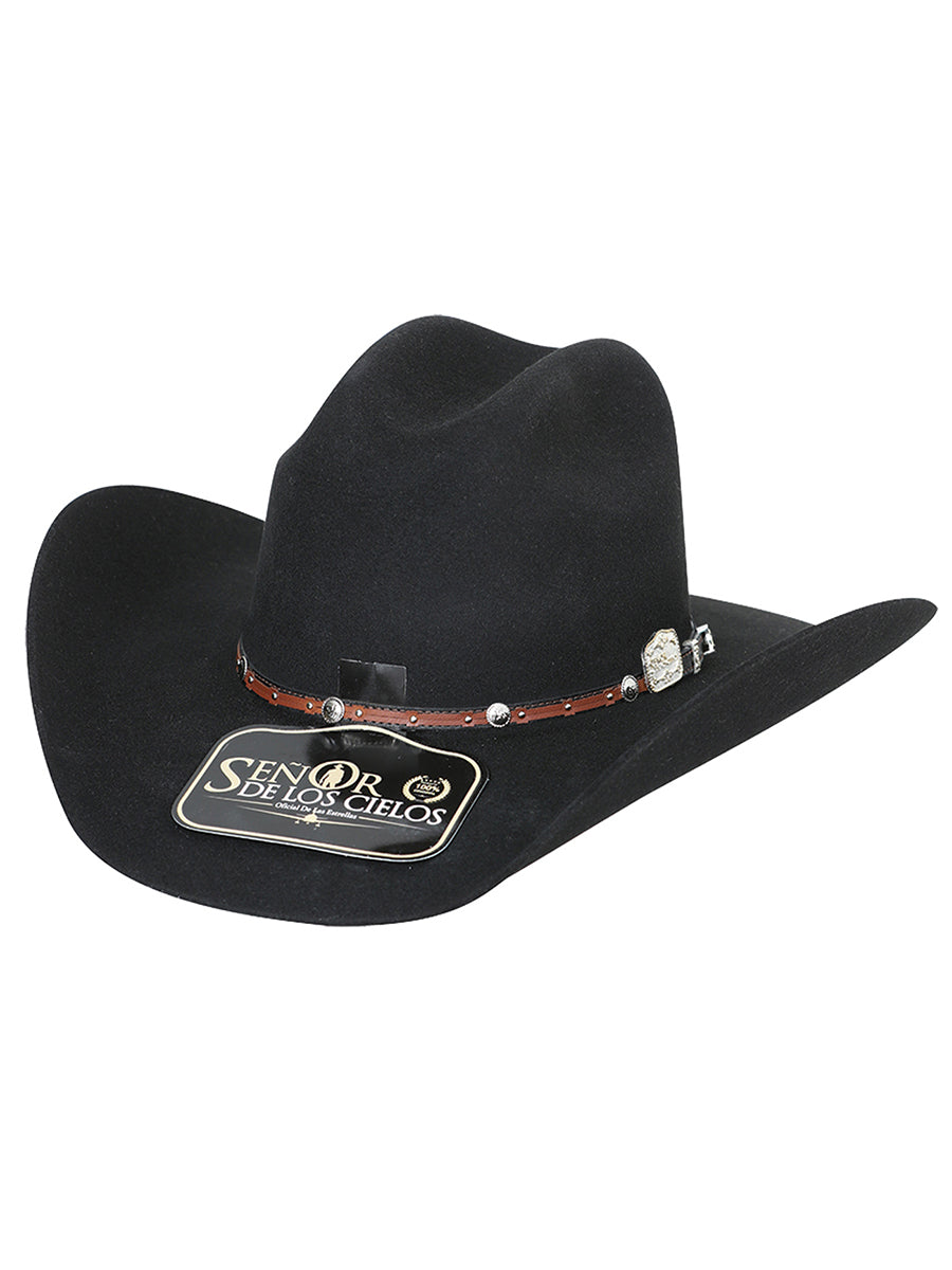 Sombrero Vaquero de Fieltro El Señor de los Cielos 50x Negro