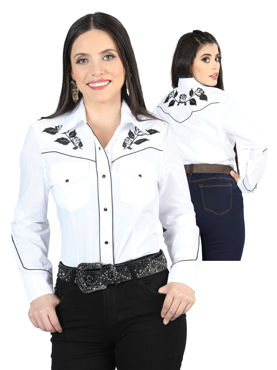 Womens White Embroidered Shirt