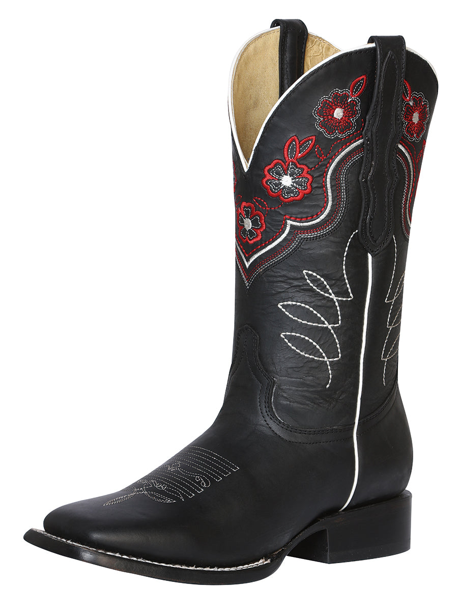 Woman Cowboy boot Crazy Black