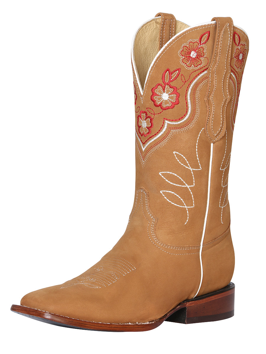 Womens Rodeo Boot Nobuck Peach