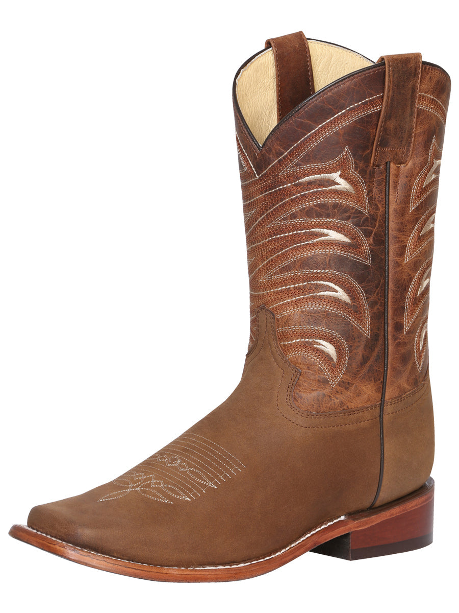 El General Rodeo Boot Crazy Tan with Embroidered Details