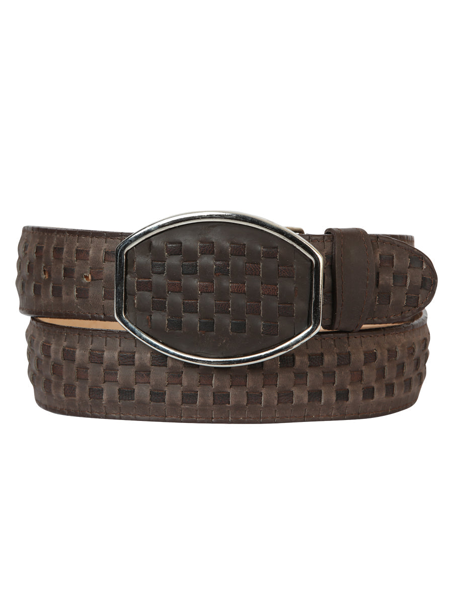 Western Belt 'El General' Petatillo Leather - Brown