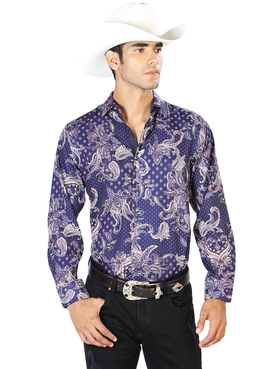 Purple Casual Long Sleeve Shirt Mod. 43554