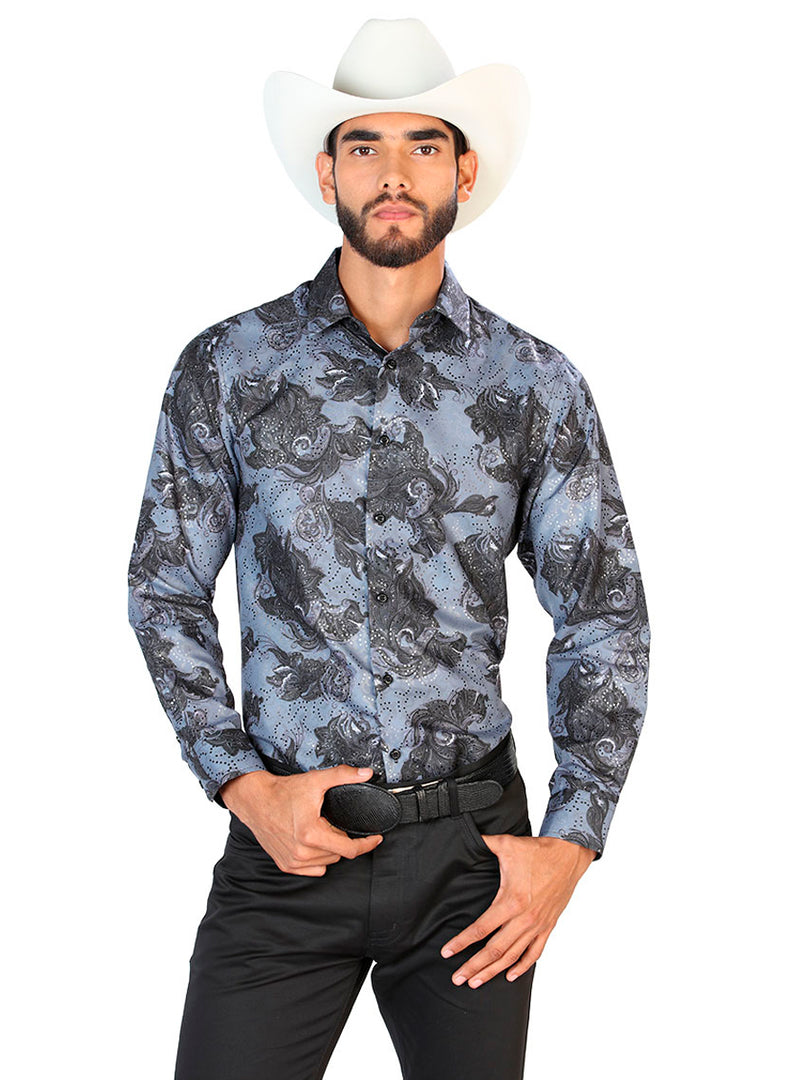 Camisa negra informal de manga larga Mod. 43775