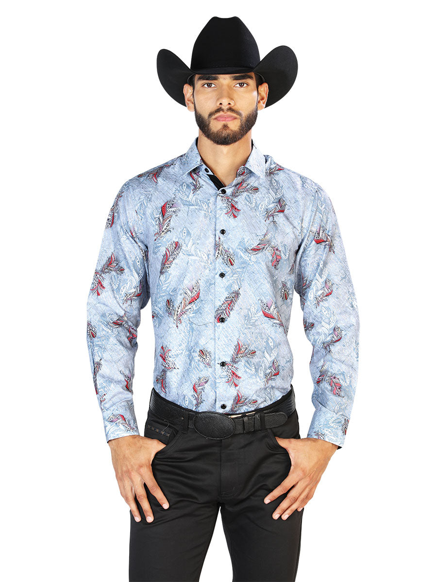 Blue Casual Long Sleeve Shirt Mod. 43815