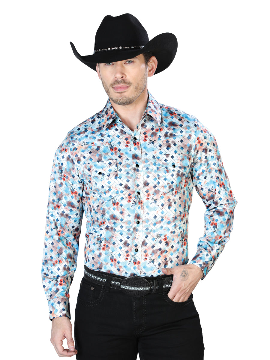 Multicolor Casual Long Sleeve Shirt Mod.  43933