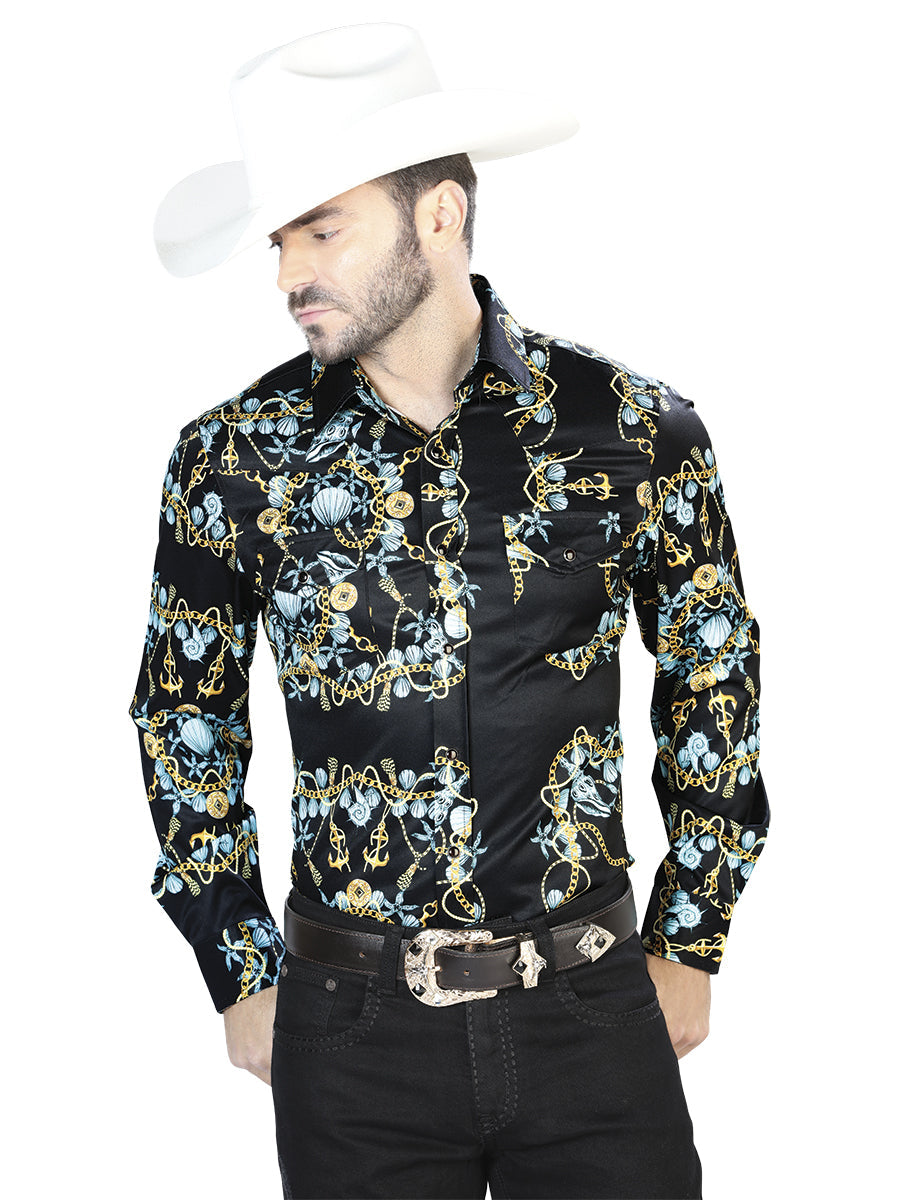 Black Gold Casual Long Sleeve Shirt Mod. 44083