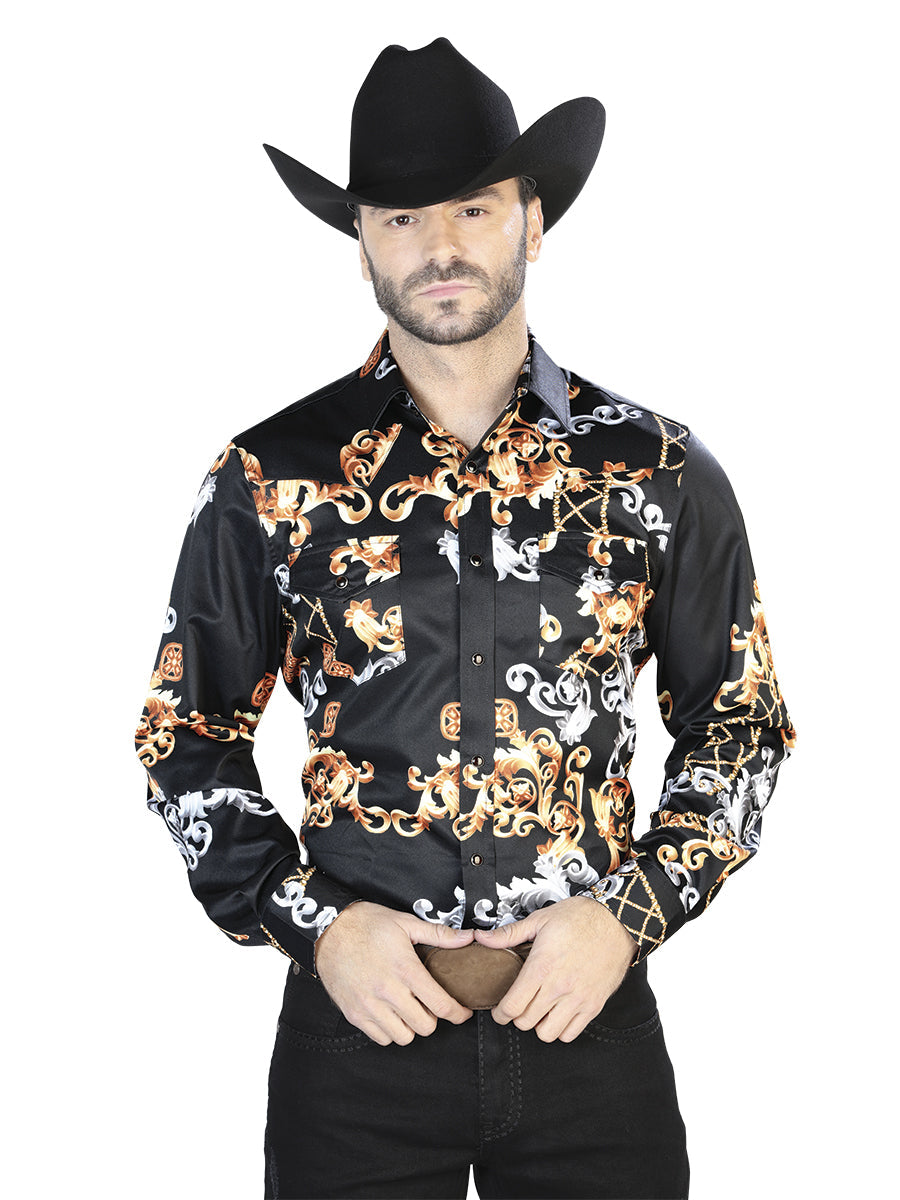 Black Gold Casual Long Sleeve Shirt Mod. 44085