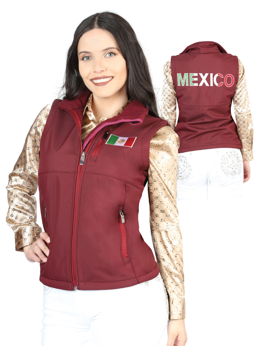 Womens Zipper Vest Burgundy