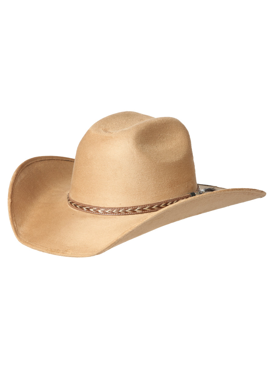 Sombrero occidental de gamuza color camello