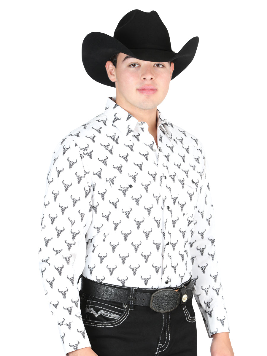 Casual Long-Sleeve Shirt by El General Burgundy 44506 main image 0