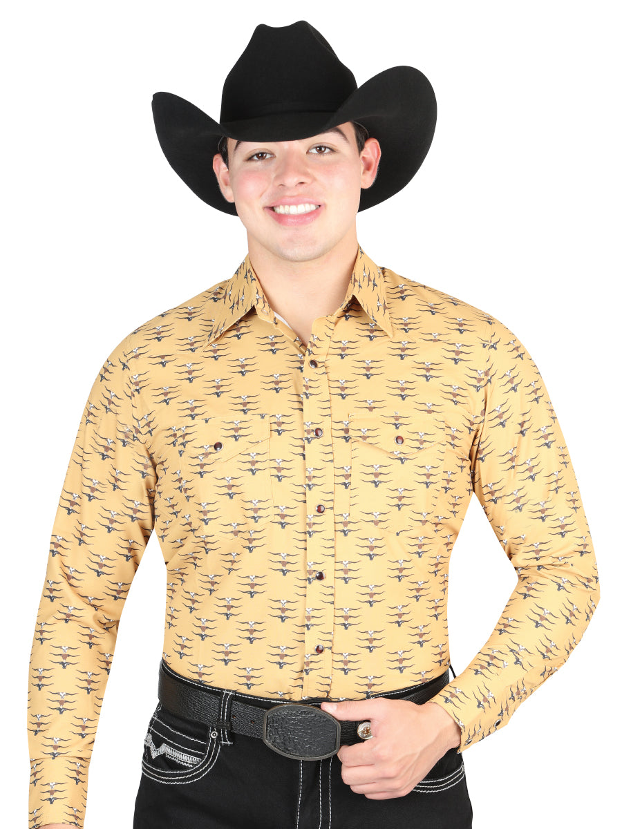 Camisa vaquera amarilla