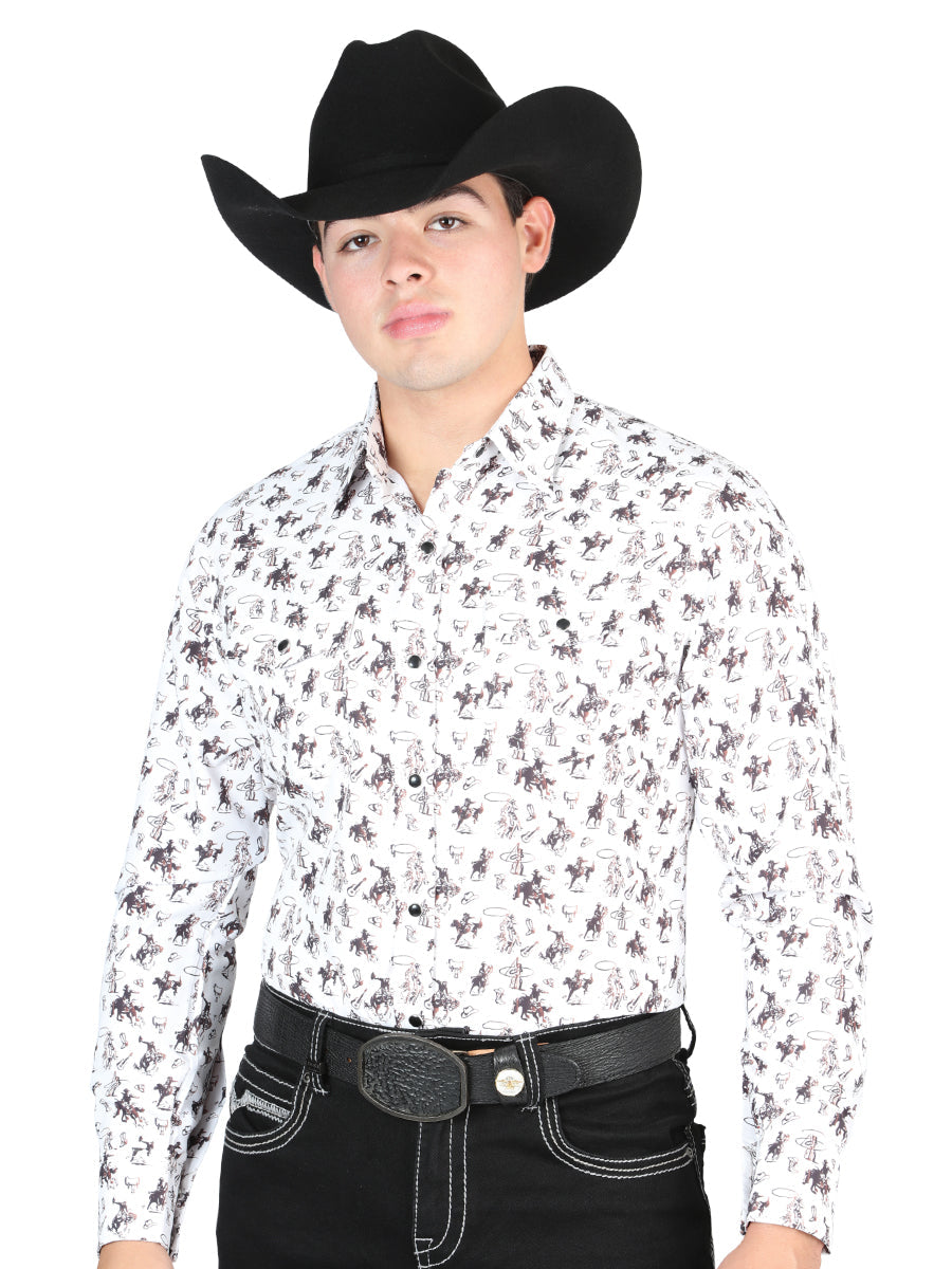 Camisa vaquera - Blanca/Multicolor