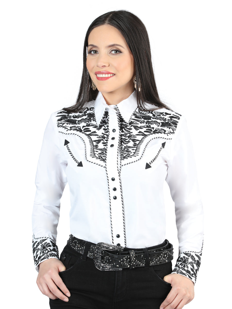 El Señor de los Cielos Embroidery Shirt Black/White 126707
