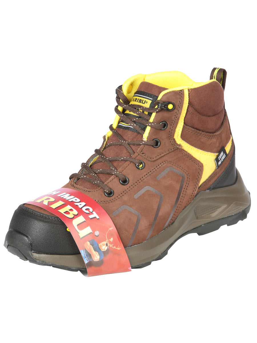 Work Shoe Caribu - Synthetic finish - Brown/Yellow