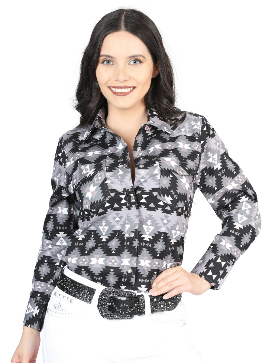 Casual Long-Sleeve Shirt by Black