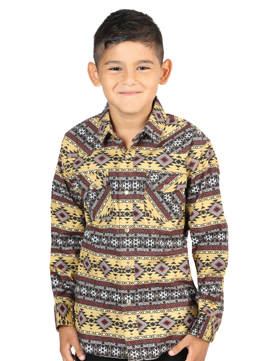 Camisa casual de manga larga de Yellow Mod. 44412