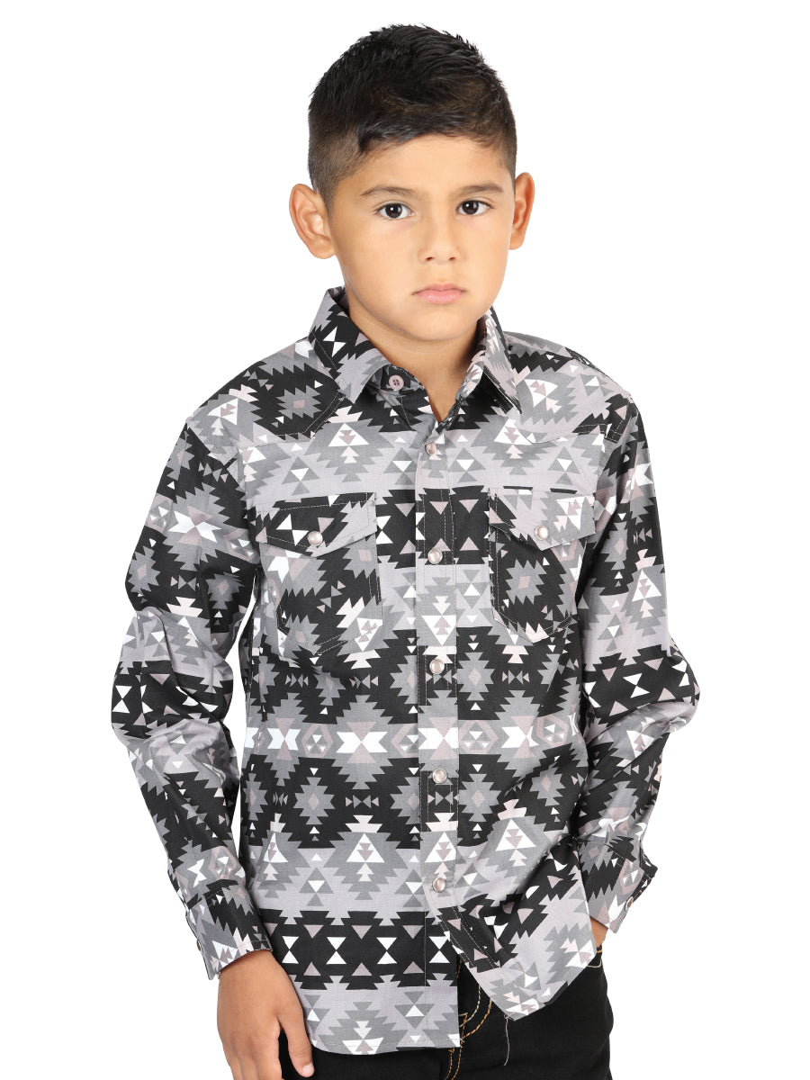 Camisa casual de manga larga de El General Black