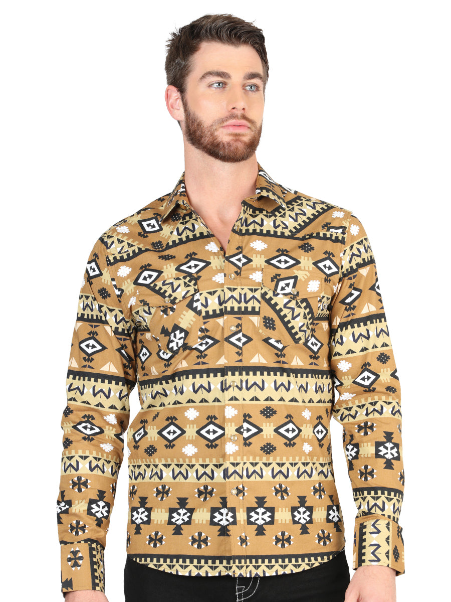 Casual Long-Sleeve Shirt by Mustard Mod. 44417