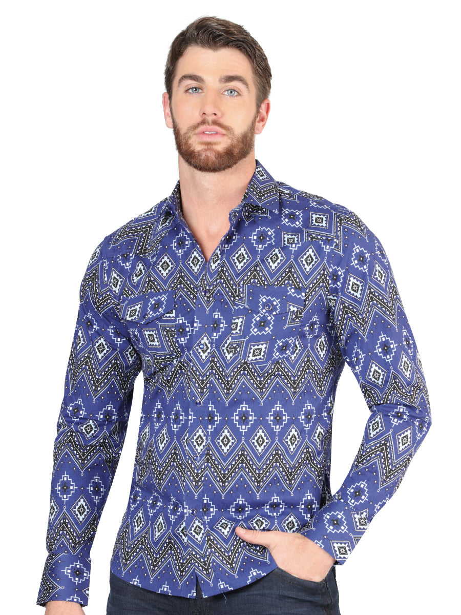 Casual Long-Sleeve Shirt by Blue Mod. 44429