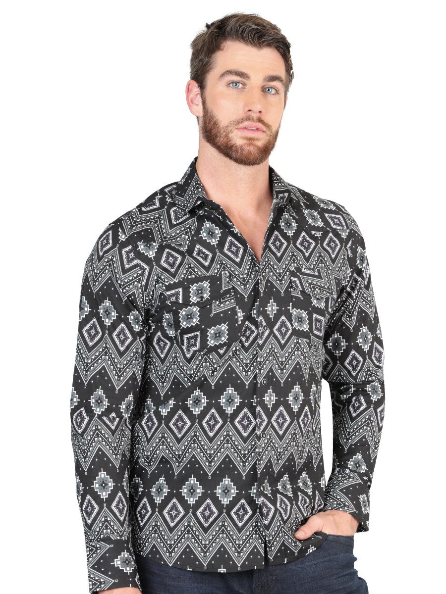 Casual Long-Sleeve Shirt by Black Mod. 44432