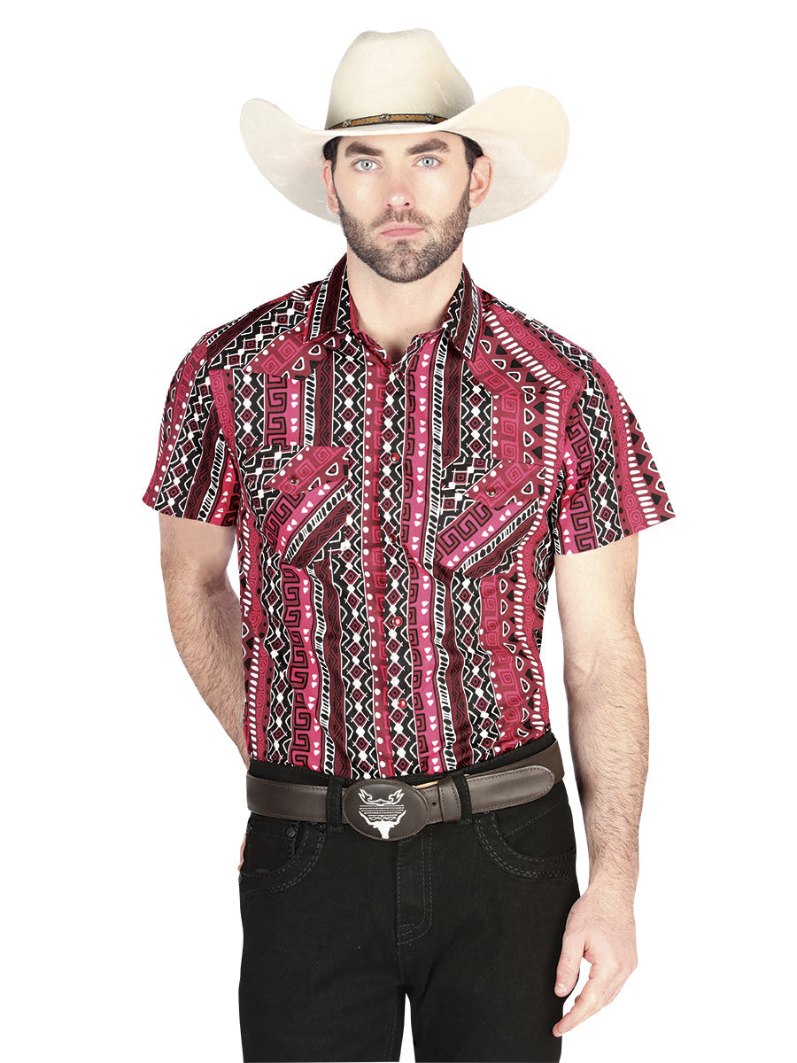 Western Shirt Burgundy Mod. 44456