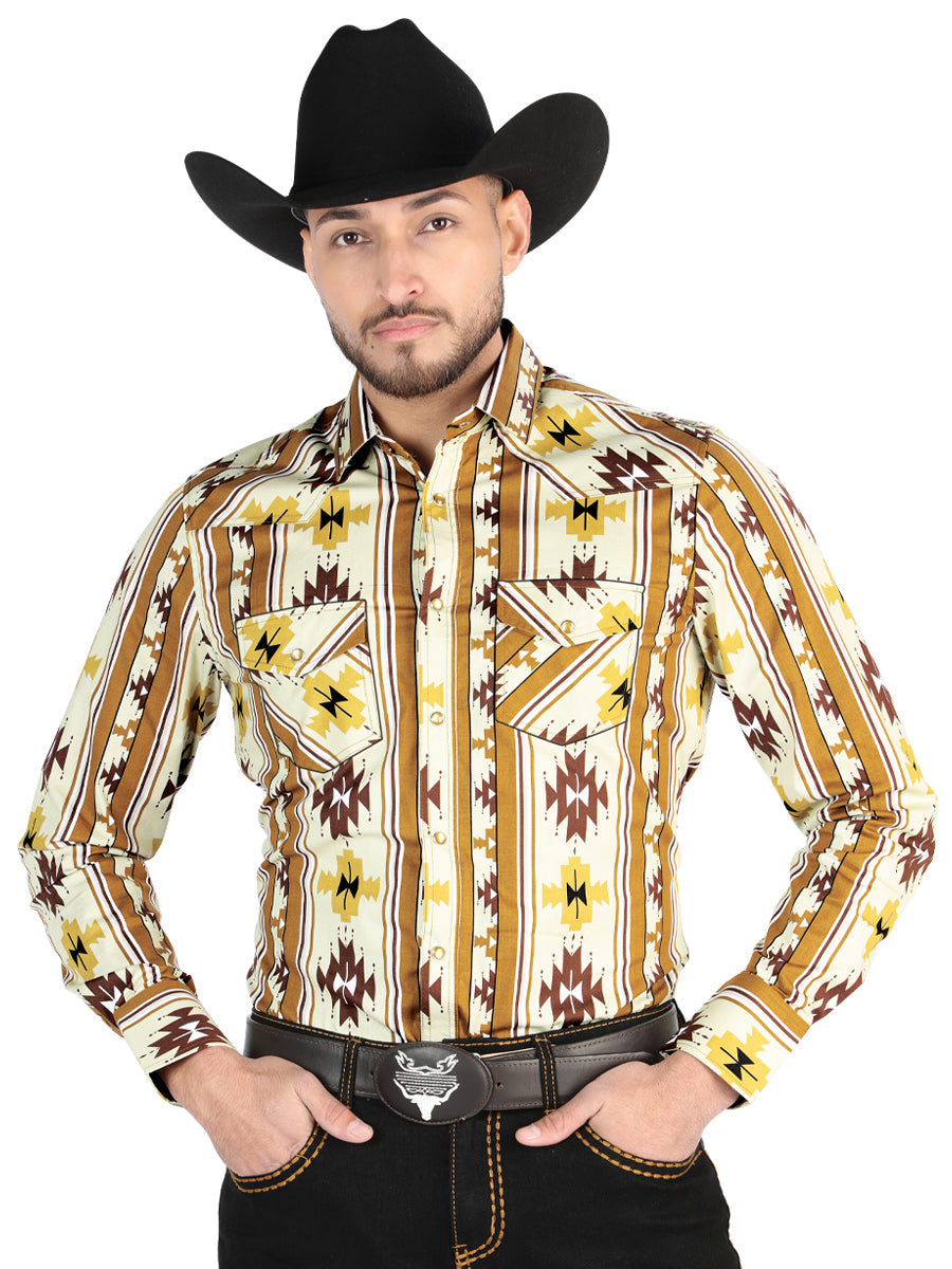 El General Casual Long Sleeve Shirt Taupe