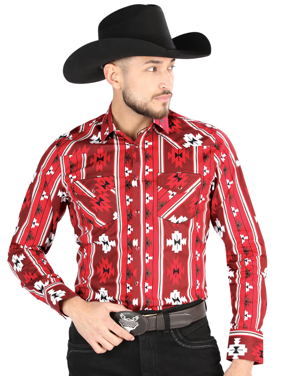 Casual Long Sleeve Shirt - Rojo