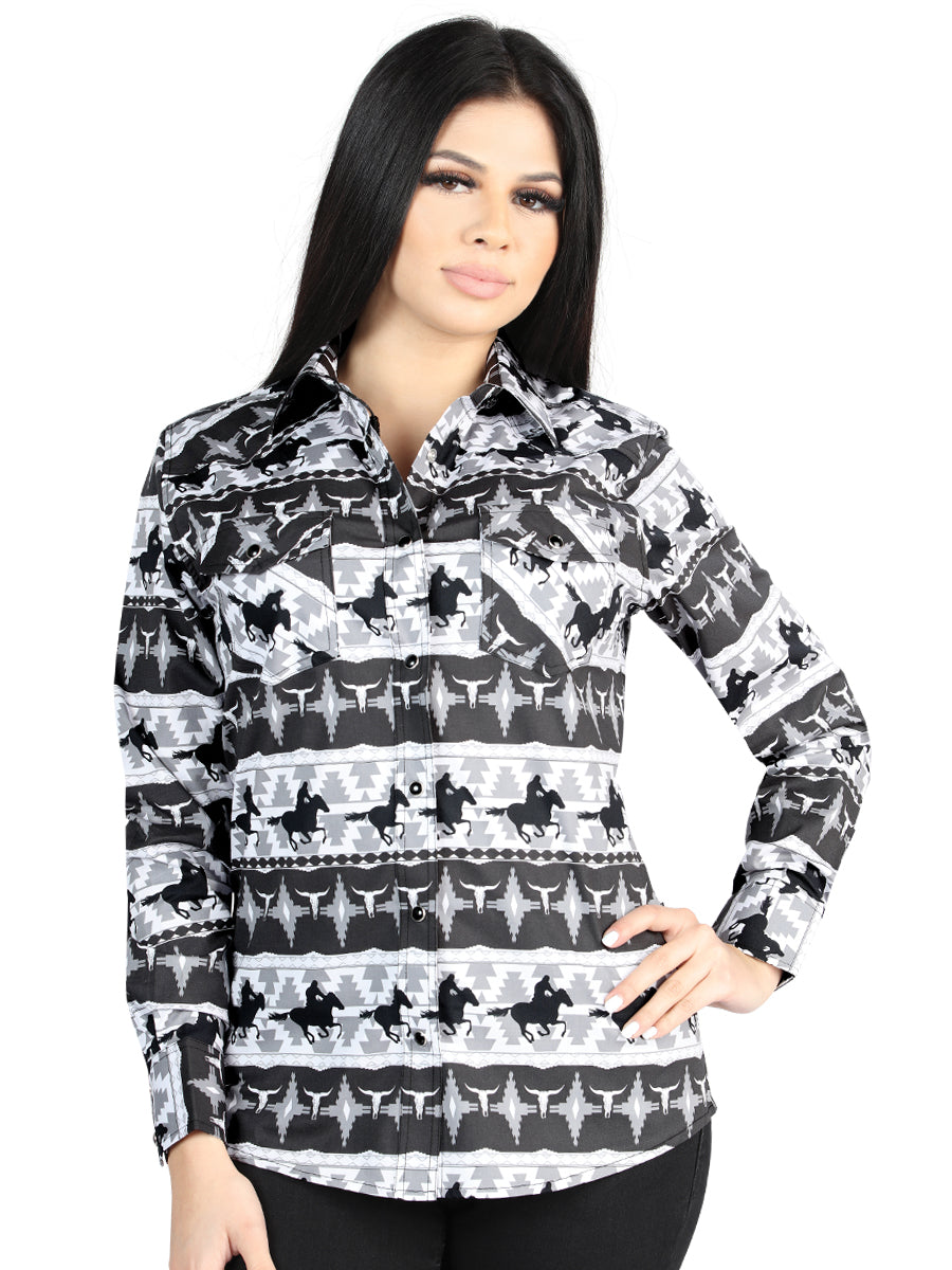 Casual Long-Sleeve Shirt Black