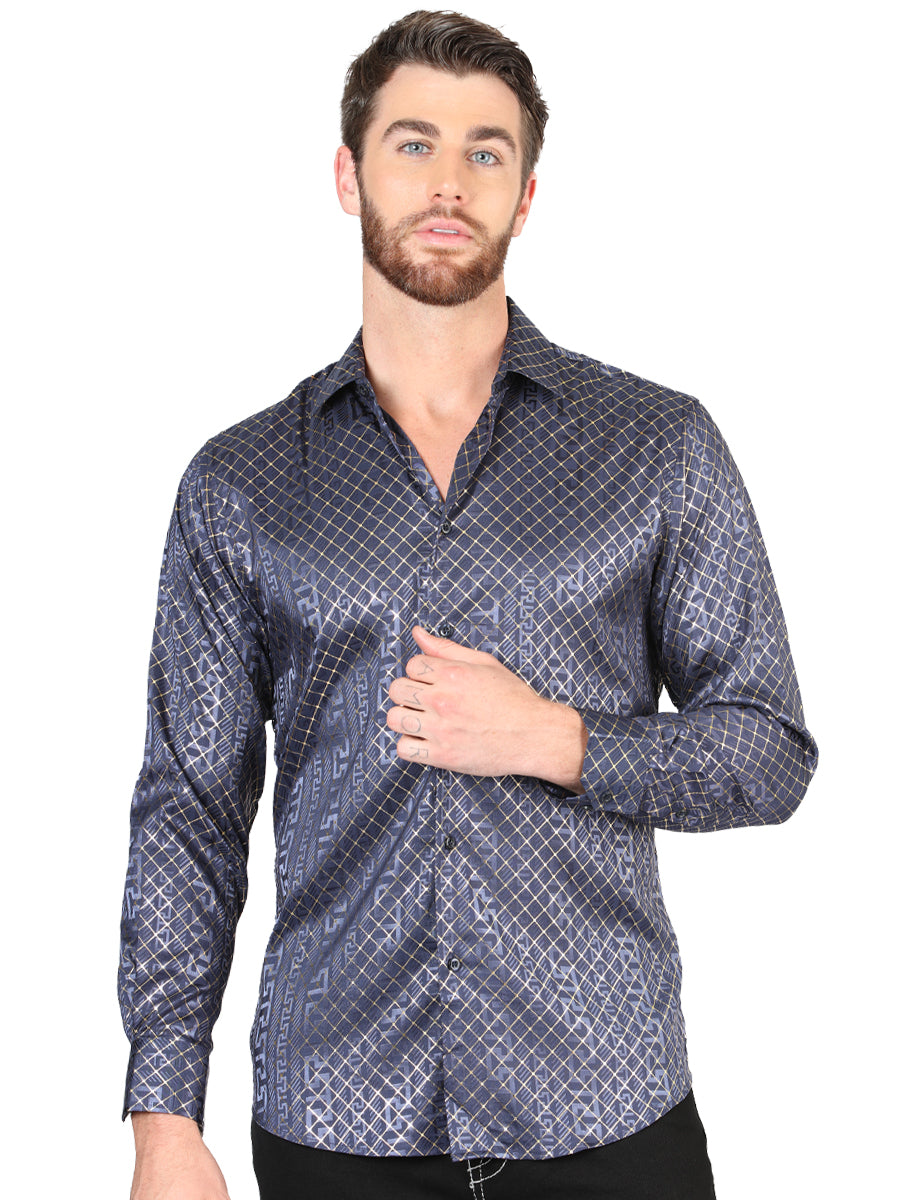 El General Navy Blue Casual Long-Sleeve Shirt