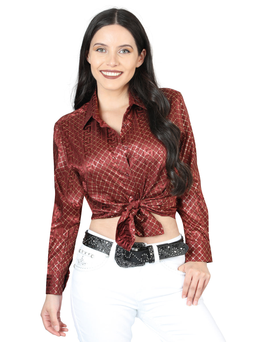 El General Burgundy Casual Long-Sleeve Shirt -