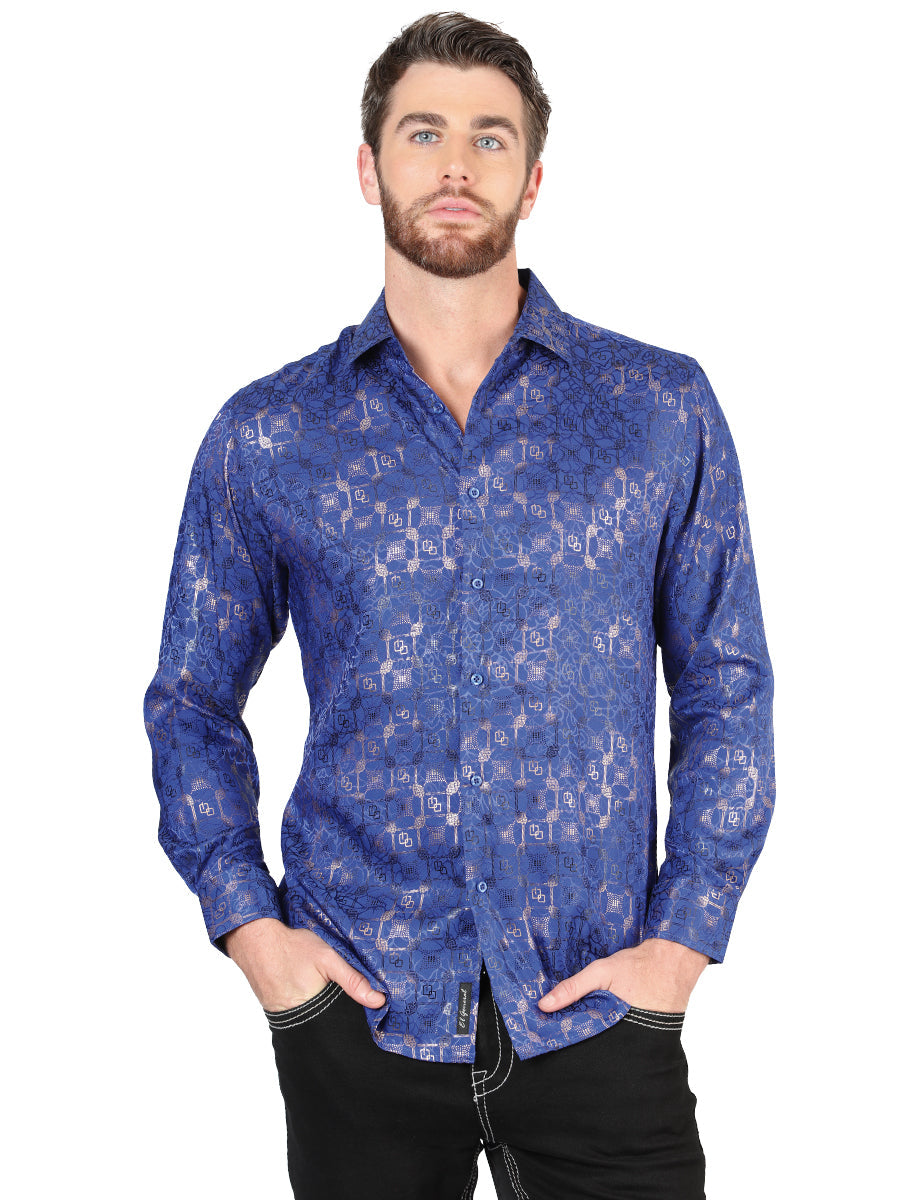 Royal Blue Casual Long-Sleeve Shirt