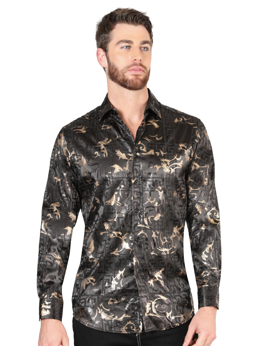 Black Casual Long-Sleeve Shirt Mod. 44593