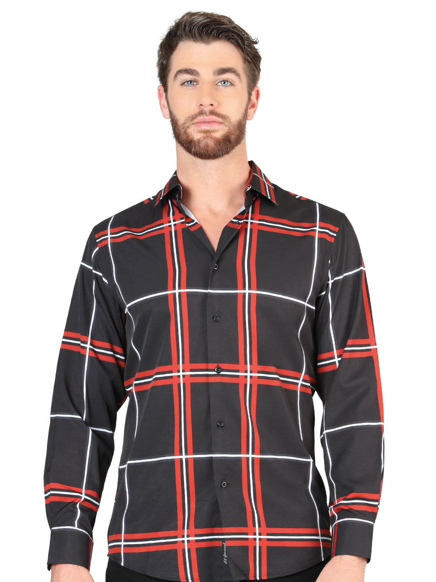 Camisa casual negra de manga larga