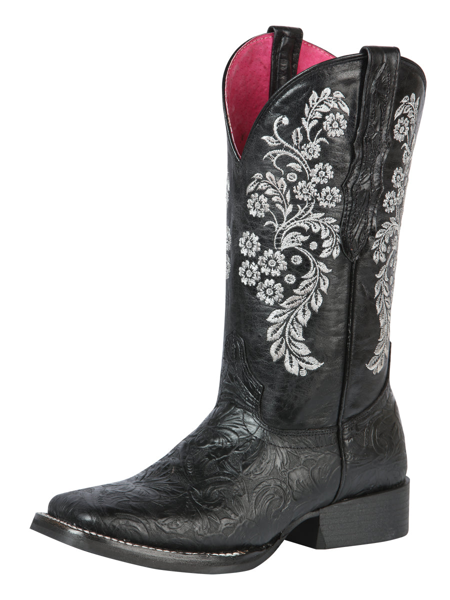 Cowboy Boot Rodeo Printed Black