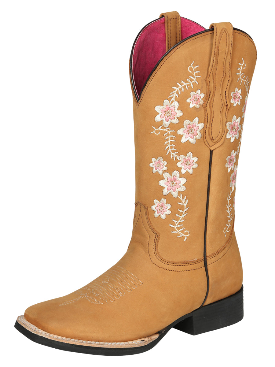 Cowgirl Boot El General Rodeo Nobuck Peach