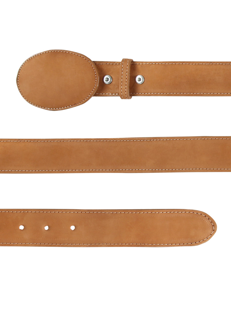 Women Denim Belt Nobuck Peach