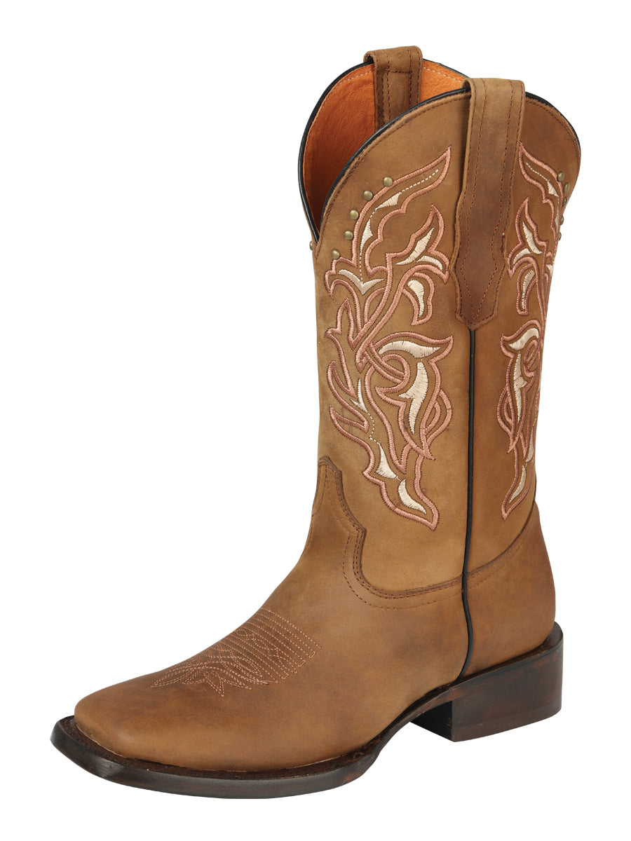 Bota Vaquera Rodeo Alazan Tabaco