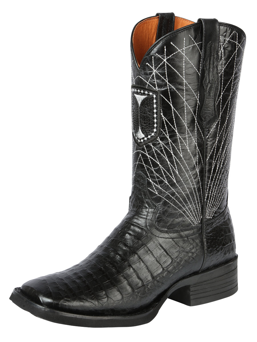 Rodeo Printed Alligator leather boots Black Mod. 44671