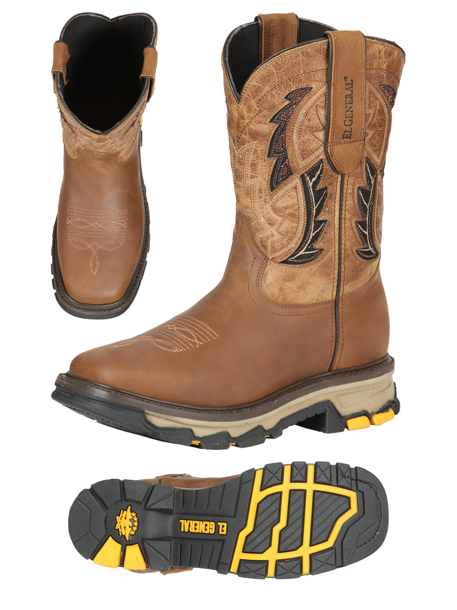 Rodeo Work Boot - Leather Honey