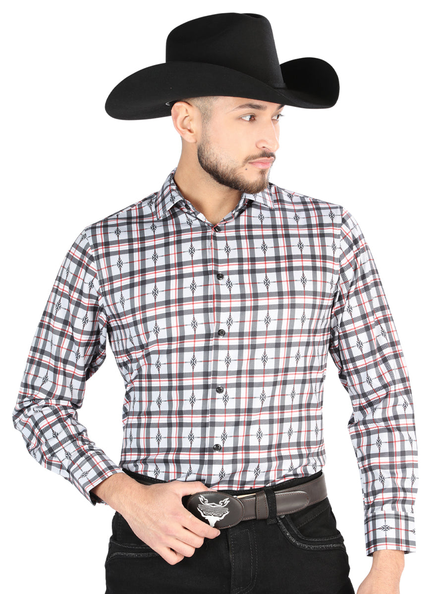 Casual Long Sleeve Shirt - Black/White Mod. 44703